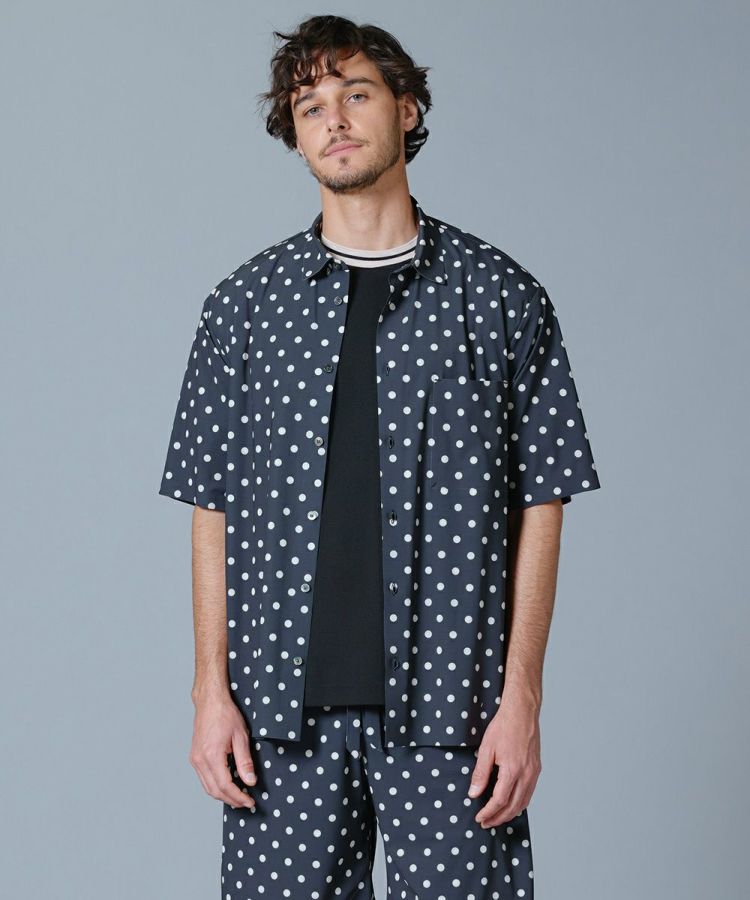 D/him テクニカルドットプリントシャツ TOPS Night STORE | ダブル