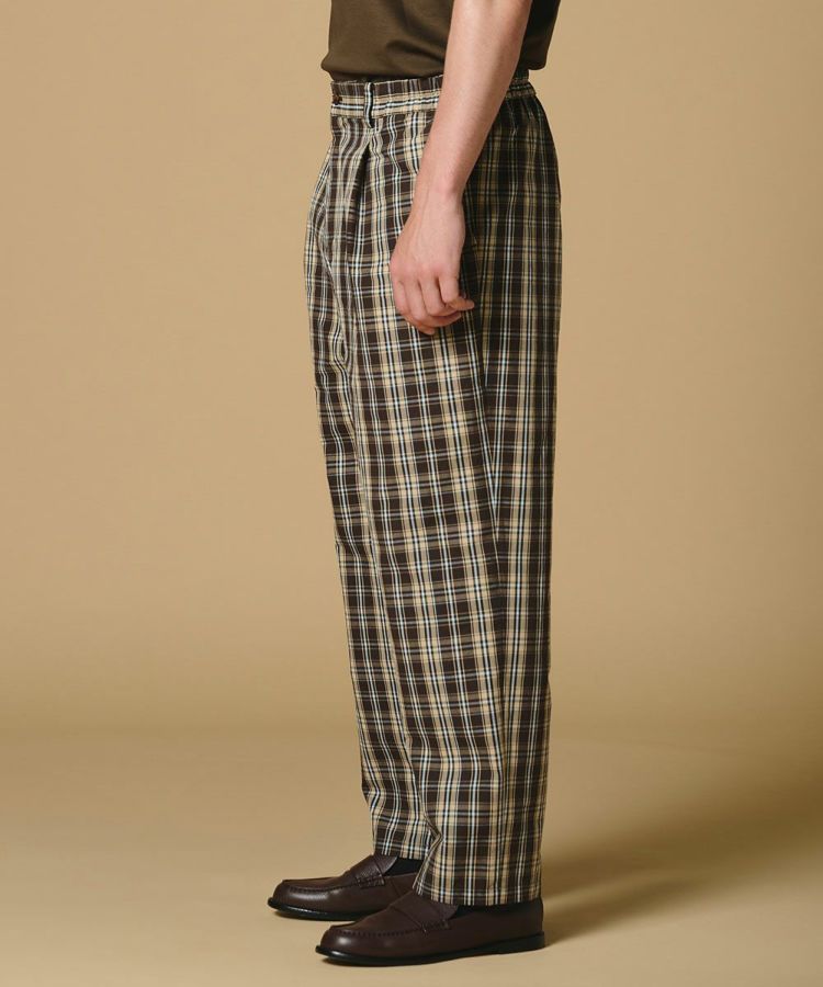 whowhat / チェックパンツ/ボトム/M/コットン/BLK/チェック D/him ハイカウントコットン チェックパンツ BOTTOMS Night STORE