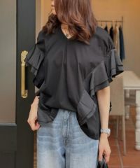 美品】 Sov. AKKOコラボ ポンチョコート 黒 ダブルスタンダード