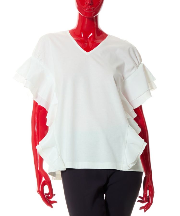 AKKO×Sov./ Vフロントラッフルプルオーバー(WEB限定) TOPS Night