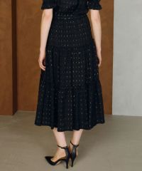 CORCOVADO / Polyester Chiffon ラメカットジャガードスカート