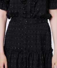 CORCOVADO / Polyester Chiffon ラメカットジャガードスカート