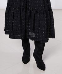 CORCOVADO / Polyester Chiffon ラメカットジャガードスカート
