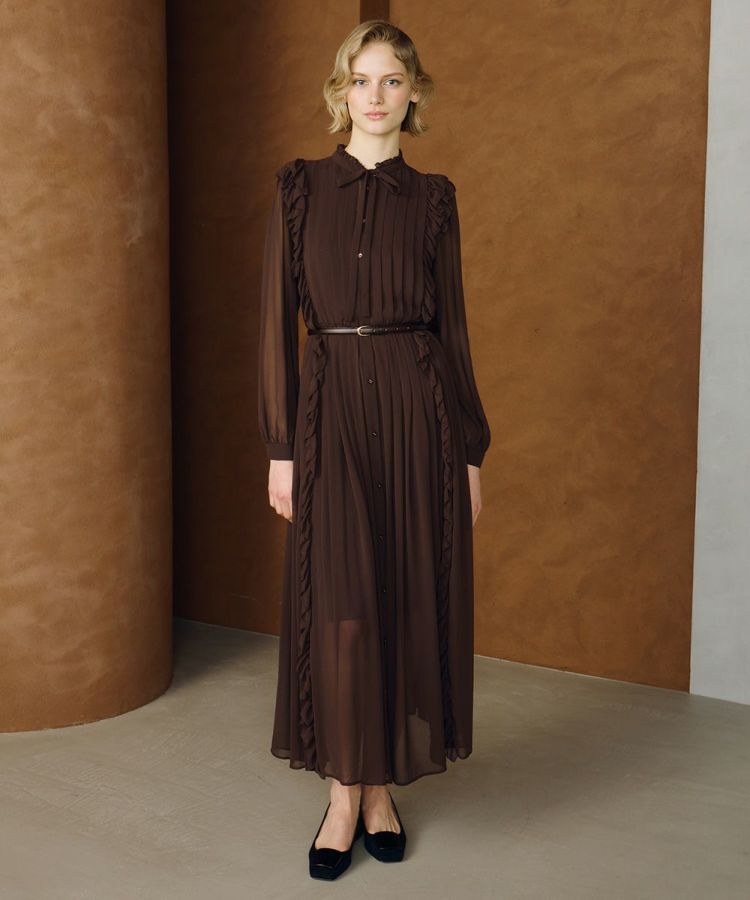 CORCOVADO  Polyester Ciffon プリーツドレス CORCOVADO / Polyester Chiffon プリーツシャツドレス CORCOVADO