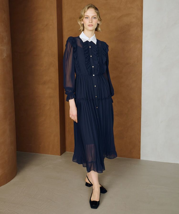 CORCOVADO  Polyester Ciffon プリーツドレス CORCOVADO / Polyester Chiffon プリーツシャツドレス CORCOVADO