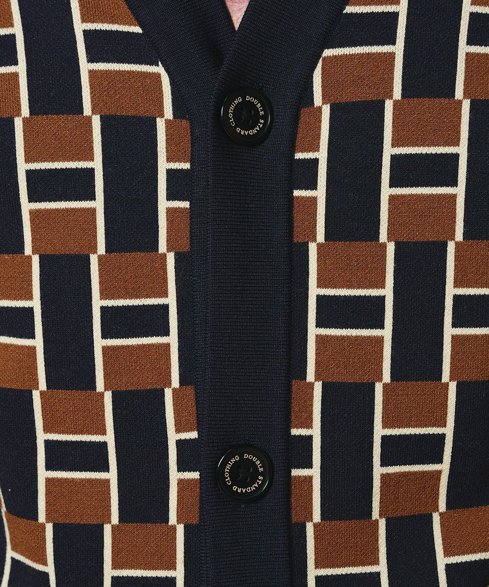 D/him SNOWY 幾何学柄ジャガードニットカーデ(SALE) TOPS Night STORE