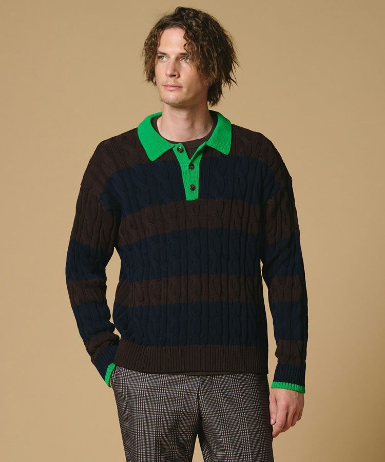 ブラウン×ネイビー