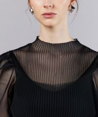 Sov. / パフスリーブレイヤーニット TOPS Night STORE | ダブル