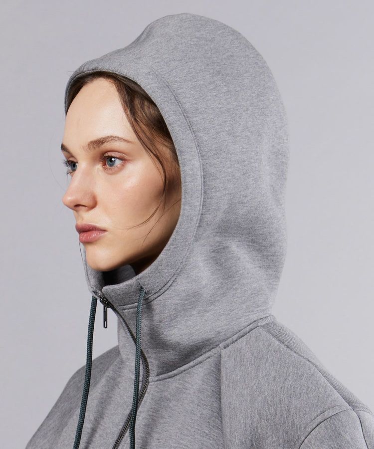 美品ダブルスタンダードクロージング　ウールダンボールパーカー　起毛　グレー　38 美品ダブルスタンダードクロージング ウールダンボールパーカー 起毛