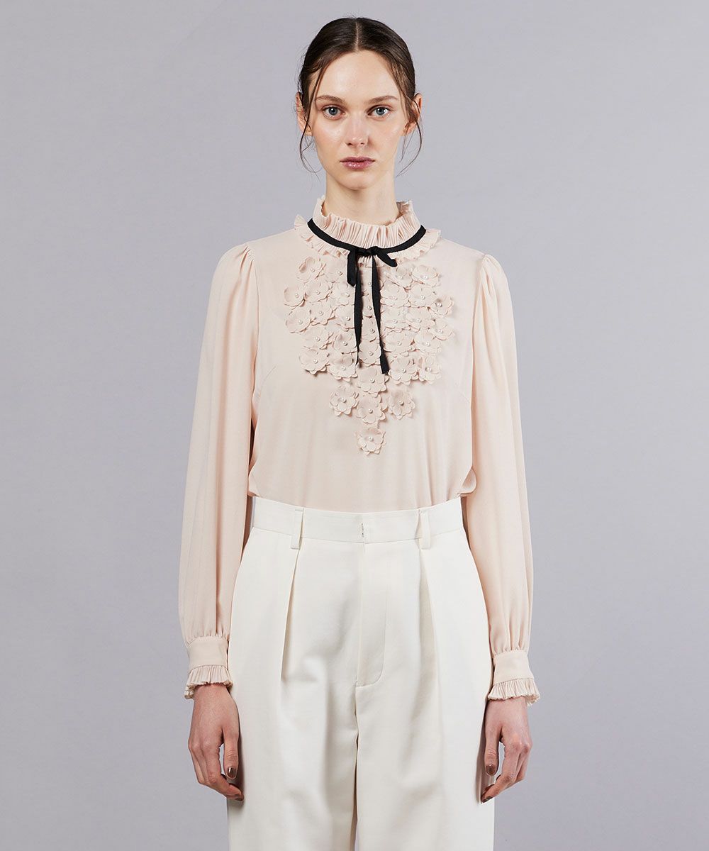 Sov. / フラワーシフォンブラウス TOPS Night STORE | ダブル  