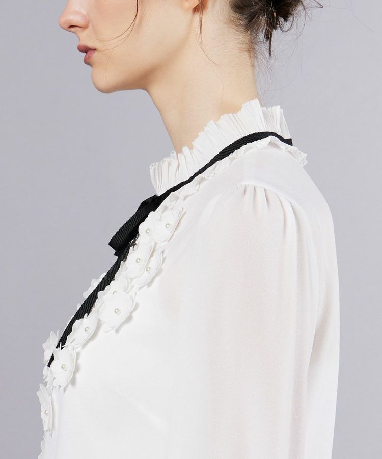 Sov. / フラワーシフォンブラウス TOPS Night STORE | ダブル