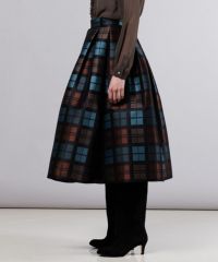 Sov. / チェックジャガード フレアスカート BOTTOMS Night STORE