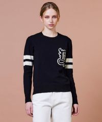 DSC / Dロゴ刺繍 ニットプルオーバー TOPS Night STORE | ダブル