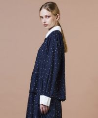DSC / ポリエステルサテン 星柄シャツ TOPS Night STORE | ダブル