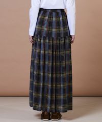 DSC / チェックティアードスカート BOTTOMS Night STORE | ダブル