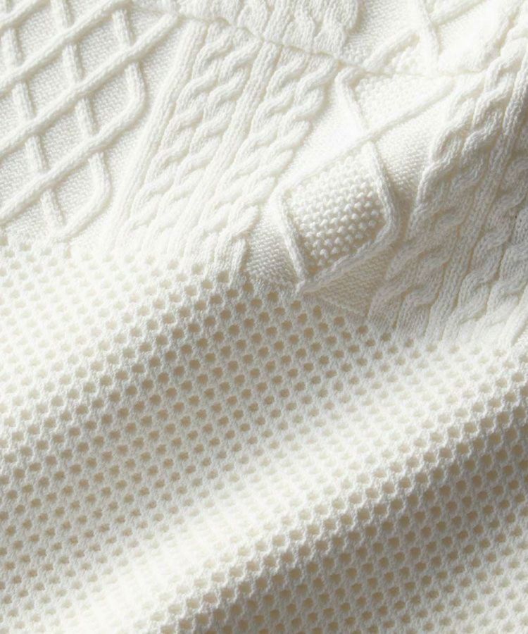 Sov. / レーヨンナイロンダルケーブルニットジャケット TOPS Night