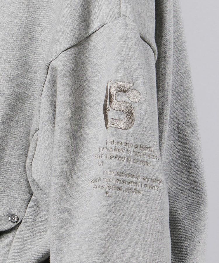 DOUBLE STANDARD CLOTHING - ESSENTIAL バイカラーデザインプルオーバー バイカラー刺繍デザインプルオーバーニット【アンサンブル可