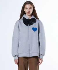 極美品　25aw ダブルスタンダードクロージング ハートワッペンパーカー グレー DOUBLE STANDARD CLOTHING（ダブルスタンダードクロージング）の