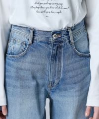 AKKO×Sov. / スリットヘムバギーパンツ(WEB限定) BOTTOMS Night STORE