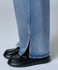 ダブルスタンダードクロージング×AKKO スリットヘムバギーパンツ デニム DOUBLE STANDARD CLOTHING（ダブルスタンダードクロージング）の「AKKO