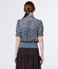 DSC / フラワープリントシフォンブラウス TOPS Night STORE