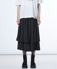 ダブルスタンダード　スカート DOUBLE STANDARD CLOTHING】タフタティアードスカート - Carry