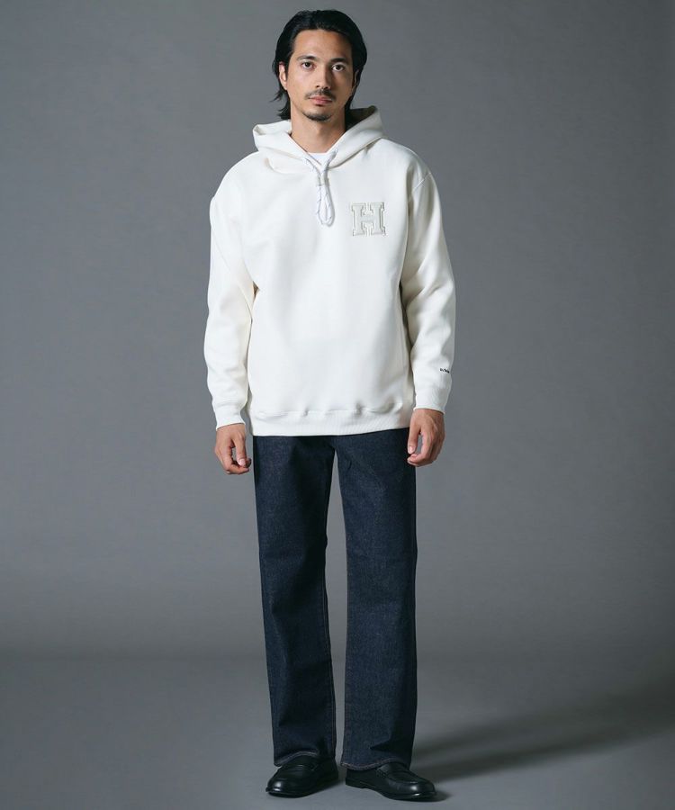 D/him H刺繍立体ロゴダンボールニットパーカー TOPS Night STORE