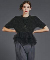 ダブルスタンダード クロージング ソブ Sov. チュールバルーンスリーブニット Sov.（ソブ）の「チュールバルーンスリーブニット（ニット/セーター