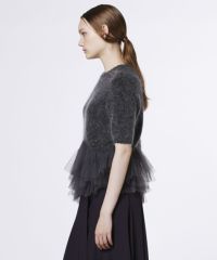 Sov. / フリルチュールペプラムニット(SALE) TOPS Night STORE