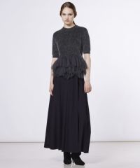 Sov. / フリルチュールペプラムニット(SALE) TOPS Night STORE