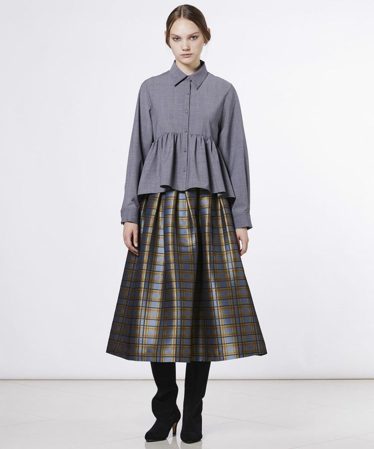 Sov. / トロピカル レイヤードペプラムシャツ TOPS Night STORE