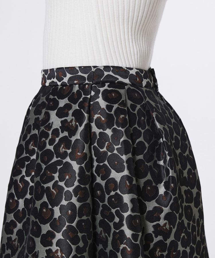 Sov. / ヒョウ柄ジャガードスカート BOTTOMS Night STORE