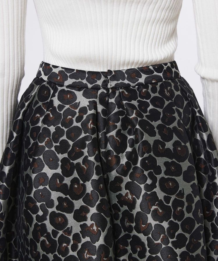 Sov. / ヒョウ柄ジャガードスカート BOTTOMS Night STORE | ダブル