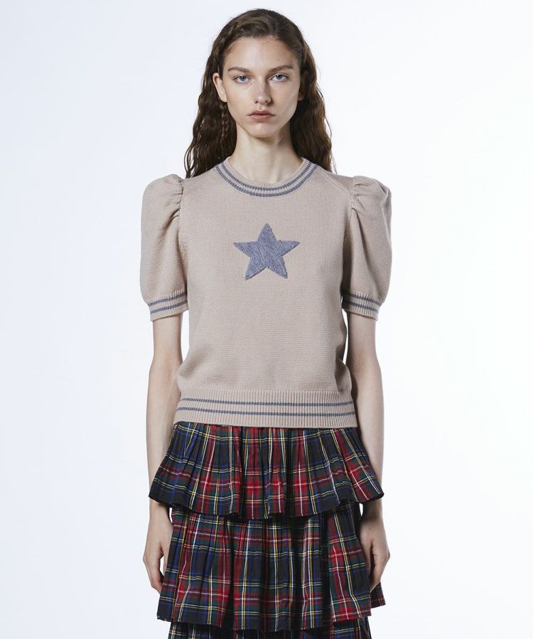 DSC / スターパフスリーブニット TOPS Night STORE | ダブル