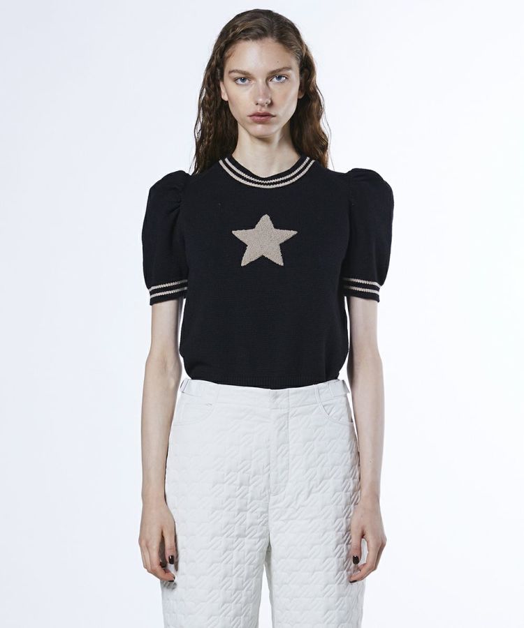 DSC / スターパフスリーブニット TOPS Night STORE | ダブル