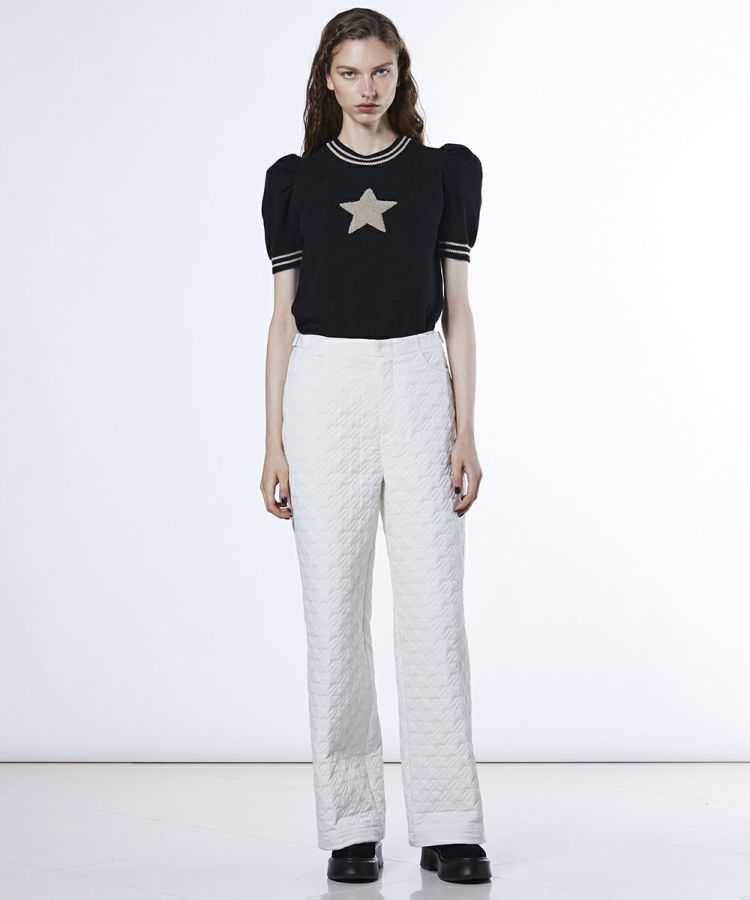 DSC / スターパフスリーブニット TOPS Night STORE | ダブル