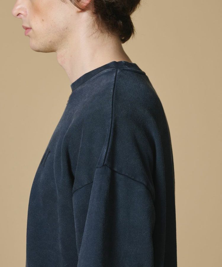 D/him H刺繍 インディゴ染スウェット TOPS Night STORE | ダブル
