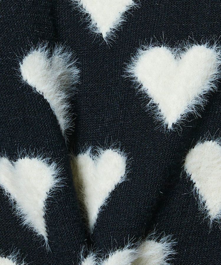 DSC / ハートシャギーモールカーディガン TOPS Night STORE | ダブル