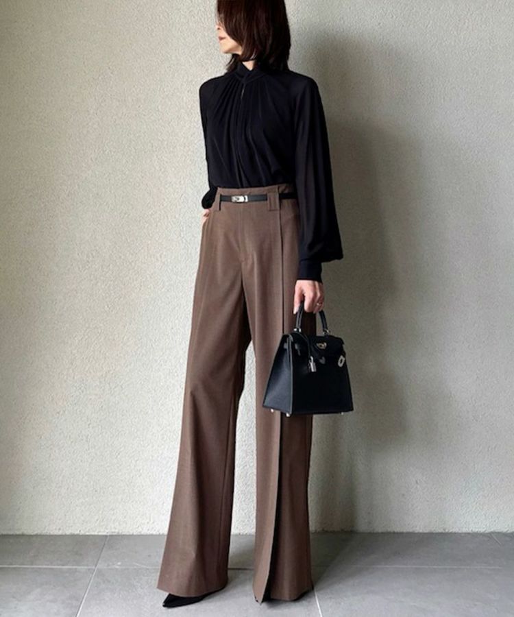 AKKO×Sov. /フロントタック＆スリットパンツ(WEB限定) BOTTOMS Night