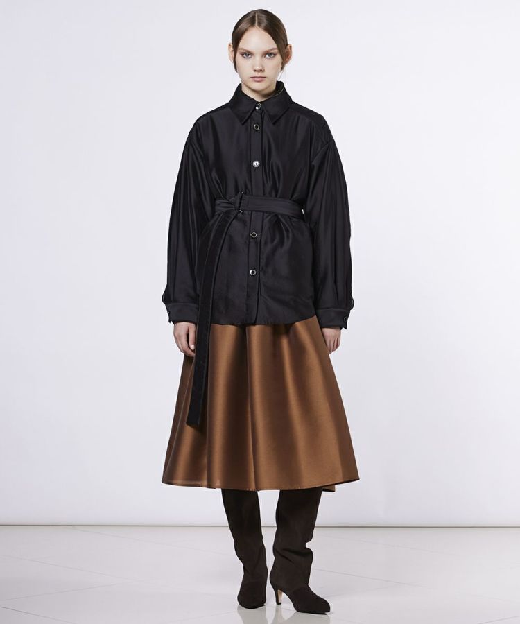 Sov. / シルクライク ベルトジャケット OUTERS Night STORE | ダブル