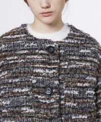 Sov. / ファンシーツイード ノーカラージャケット OUTERS Night STORE