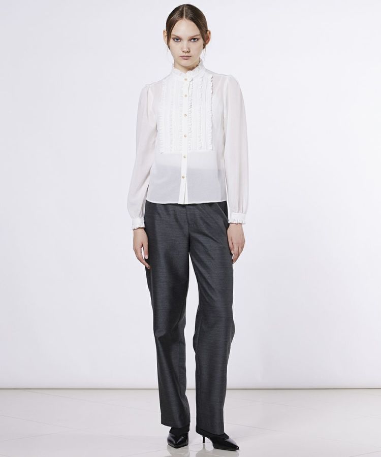 Sov. / フリルシフォンブラウス TOPS Night STORE | ダブル