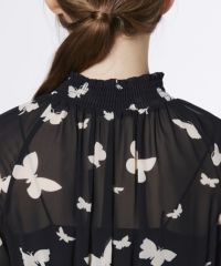 Sov. ソブ　バタフライVネックプリントワンピース　ダブスタ ◇ Sov. ソブ バタフライVネックプリントワンピース ダブスタ - メルカリ