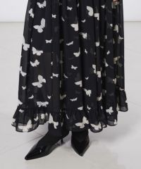 Sov. ソブ　バタフライVネックプリントワンピース　ダブスタ ◇ Sov. ソブ バタフライVネックプリントワンピース ダブスタ - メルカリ