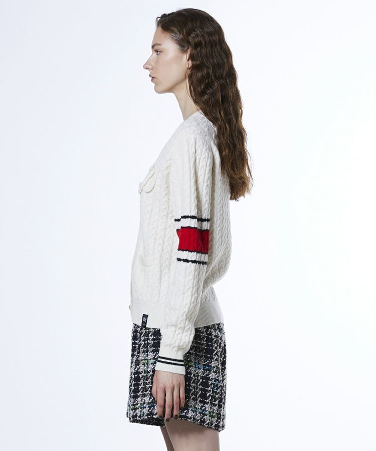 DSC / Dロゴ メリノウールニットカーディガン TOPS Night STORE