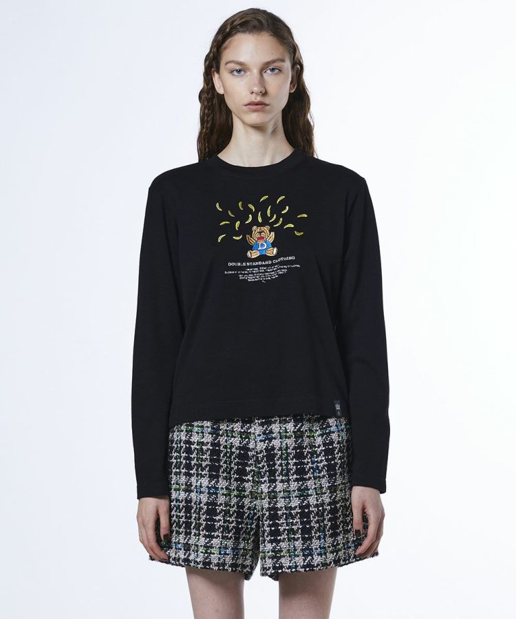 ダブルスタンダードクロージング　ロンT ブラック DOUBLE STANDARD CLOTHING ダブルスタンダードクロージング