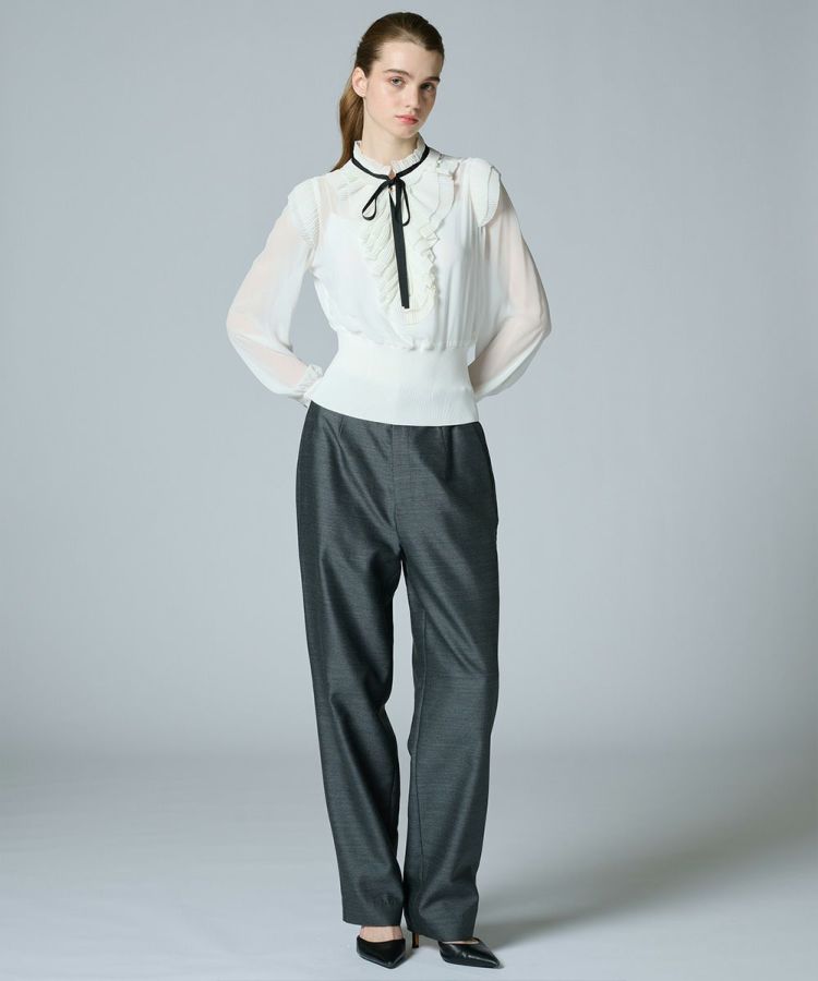 Sov. / ギャザーフリルデザインブラウス TOPS Night STORE | ダブル