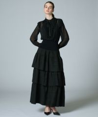 Sov. / ギャザーフリルデザインブラウス TOPS Night STORE | ダブル