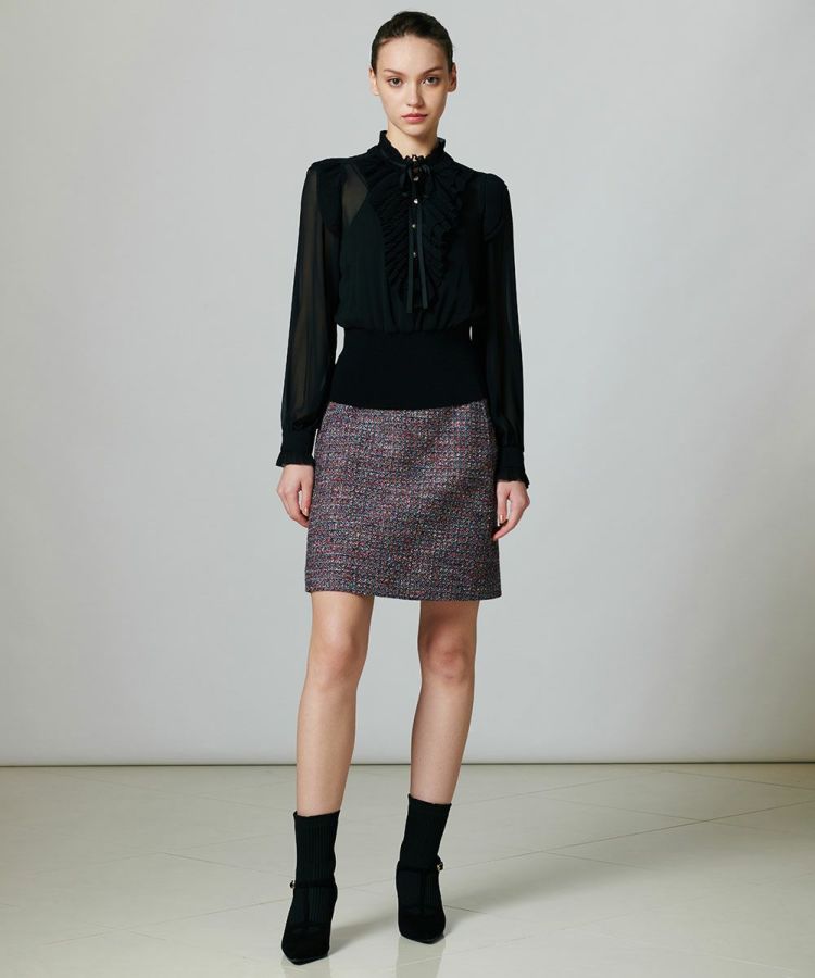 Sov. / ギャザーフリルデザインブラウス TOPS Night STORE | ダブル