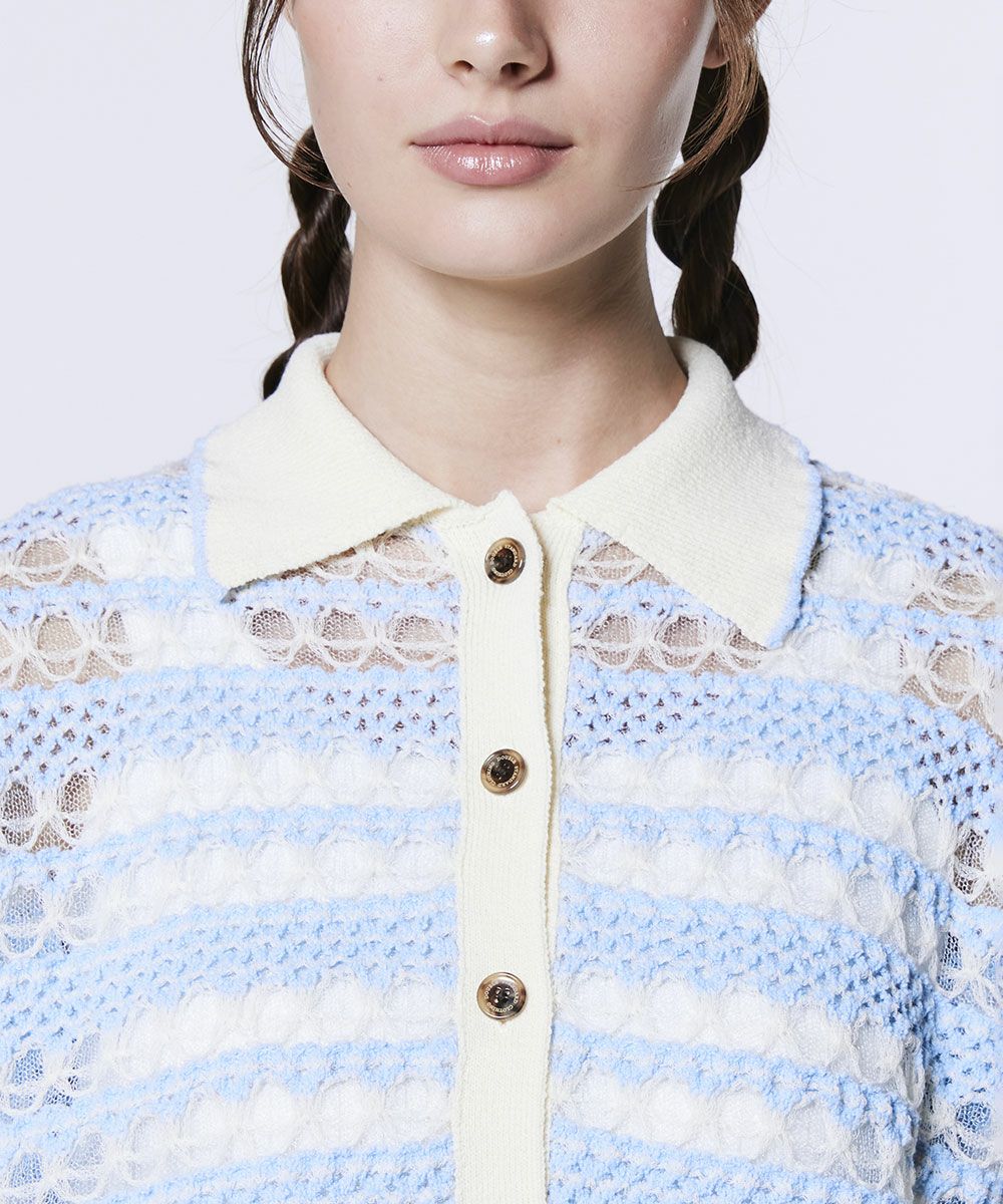 Sov. / 柄編みニットシャツ TOPS Night STORE | ダブルスタンダード